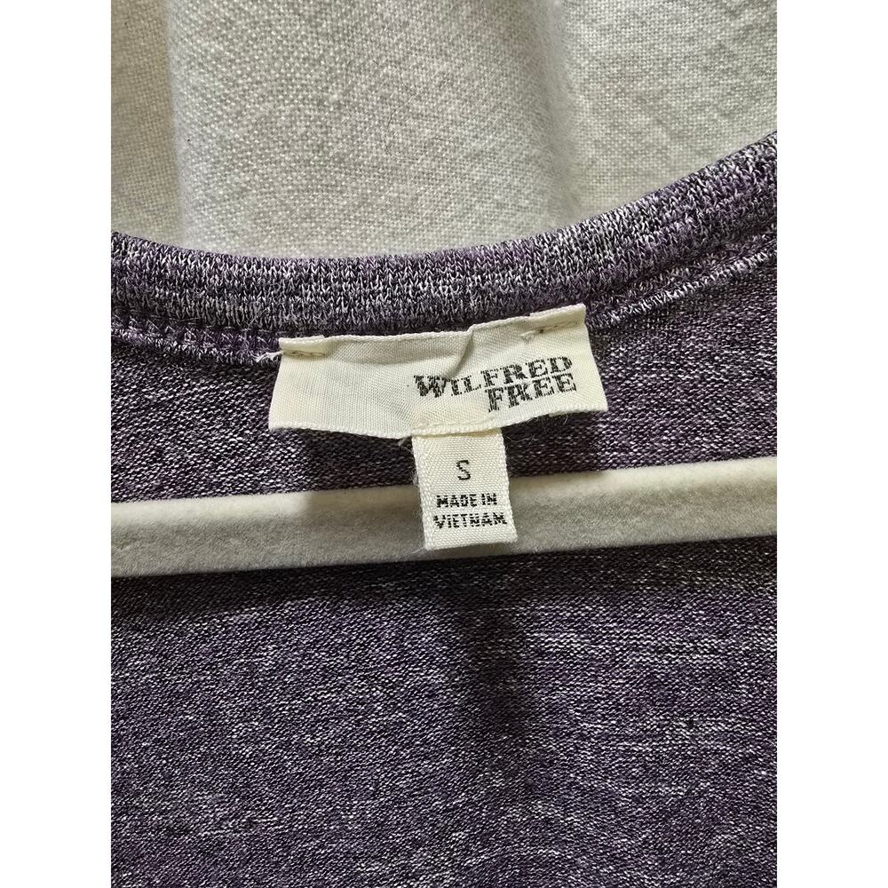 Wilfred Free purple heathered cut out back bodycon sleeveless tank dress small - Picture 2 of 10